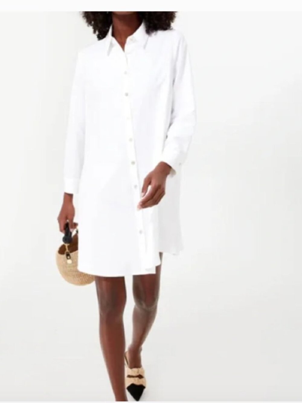 Tuckernuck Pomander Place 1 White Oxford Harris Shirt Dress Button-Front Cotton